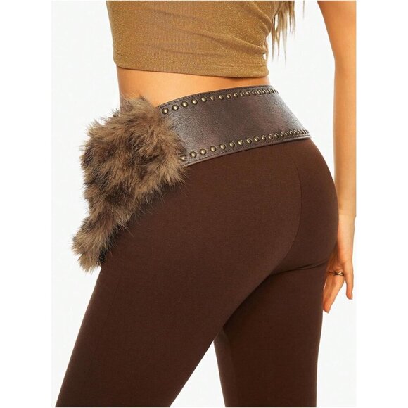 Women\'s Faux Leather Wide Waist Belt Boho Cowboy Western Style main image 5